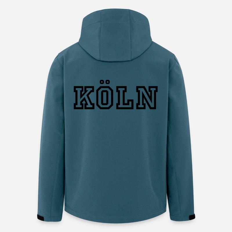 Köln - Recycelte Männer Softshell-Jacke von Stanley/Stella - Dunkles Petrol