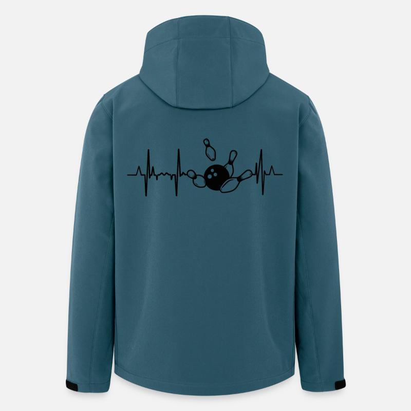 Bowling Herzlinie EKG - Recycelte Männer Softshell-Jacke von Stanley/Stella - Dunkles Petrol