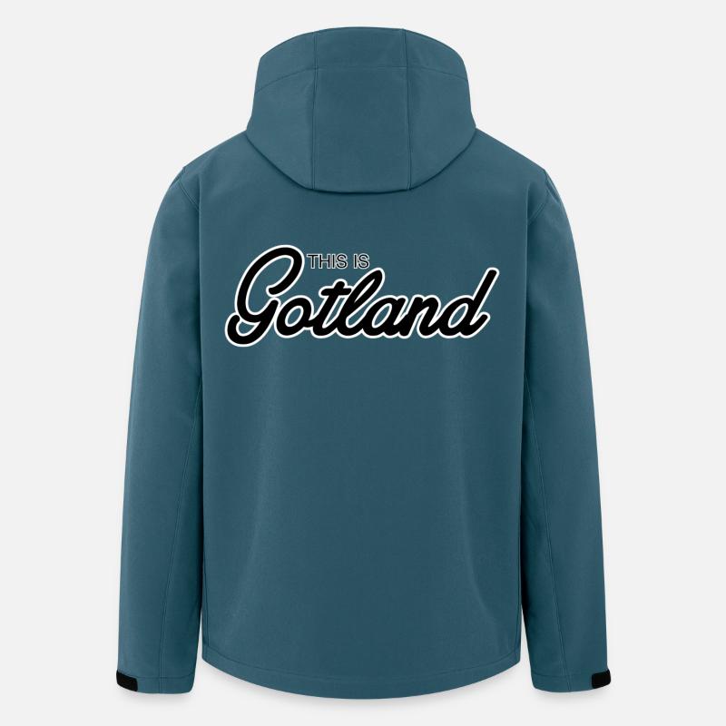 Das ist Gotland - Recycelte Männer Softshell-Jacke von Stanley/Stella - Dunkles Petrol