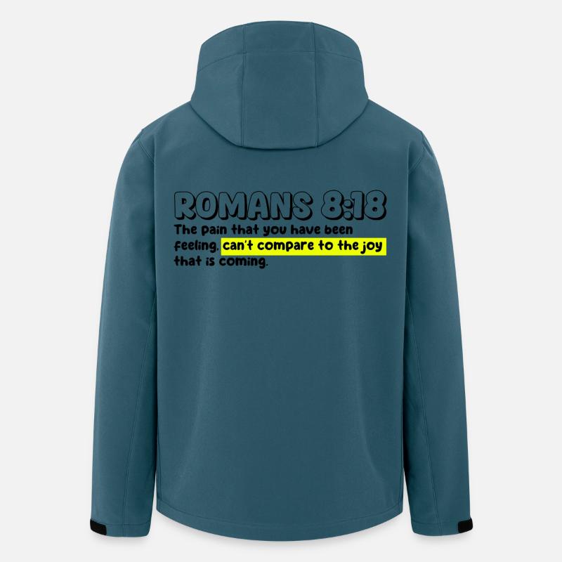 Römer 8:18 | Bibelzitat - Recycelte Männer Softshell-Jacke von Stanley/Stella - Dunkles Petrol