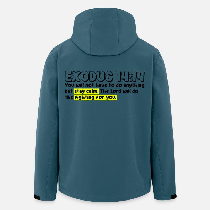 2. Mose 14:14 | Bibelzitat - Recycelte Männer Softshell-Jacke von Stanley/Stella - Dunkles Petrol