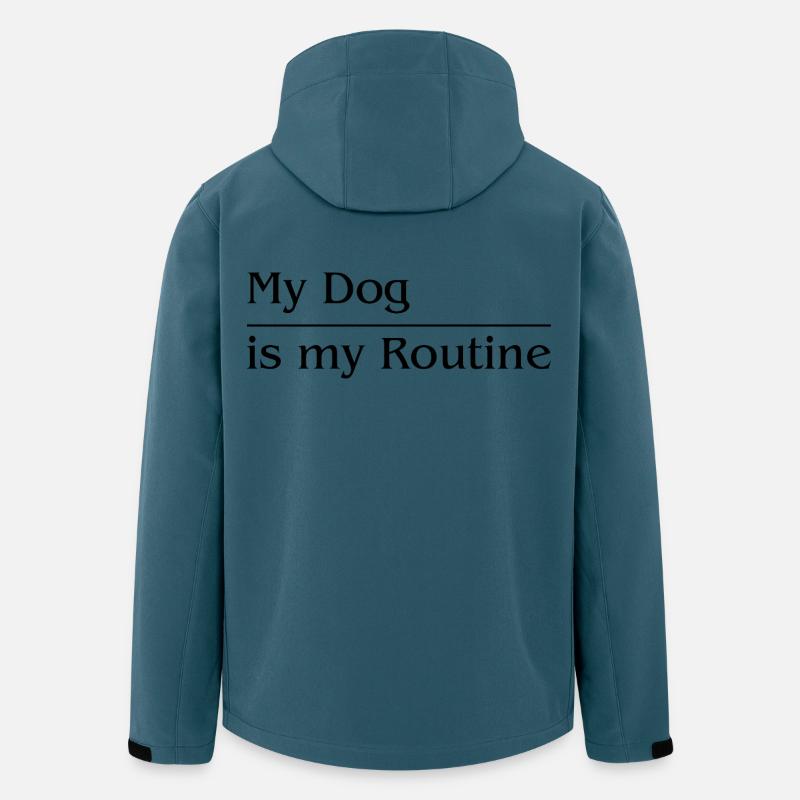 My Dog is my Routine - Men’s Recycled Softshell Jacket by Stanley/Stella - stargazer