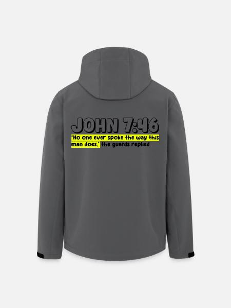 John 7:46 | Bible Quote - Men’s Recycled Softshell Jacket by Stanley/Stella - stargazer