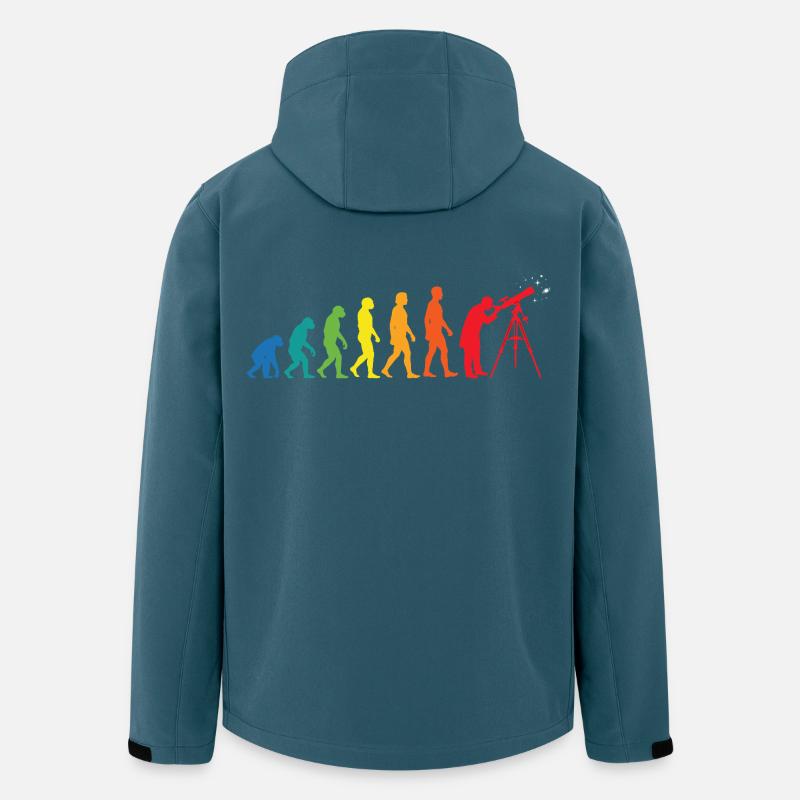 Evolution Astronomie – Weltraum Teleskop Design - Recycelte Männer Softshell-Jacke von Stanley/Stella - Dunkles Petrol