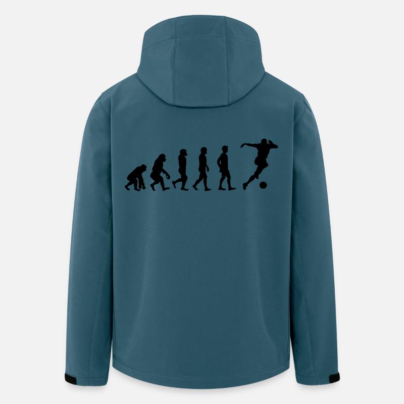 Fussballer Evolution - Recycelte Männer Softshell-Jacke von Stanley/Stella - Dunkles Petrol