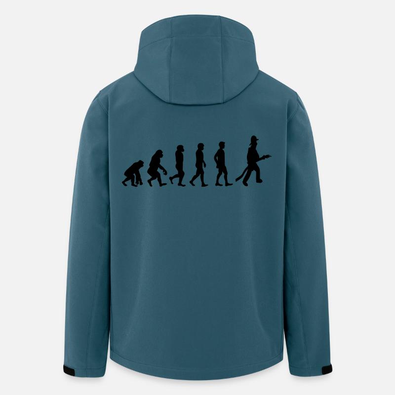 Évolution de l’incendie - Veste softshell homme en polyester recyclé Stanley/Stella - bleu pétrole foncé