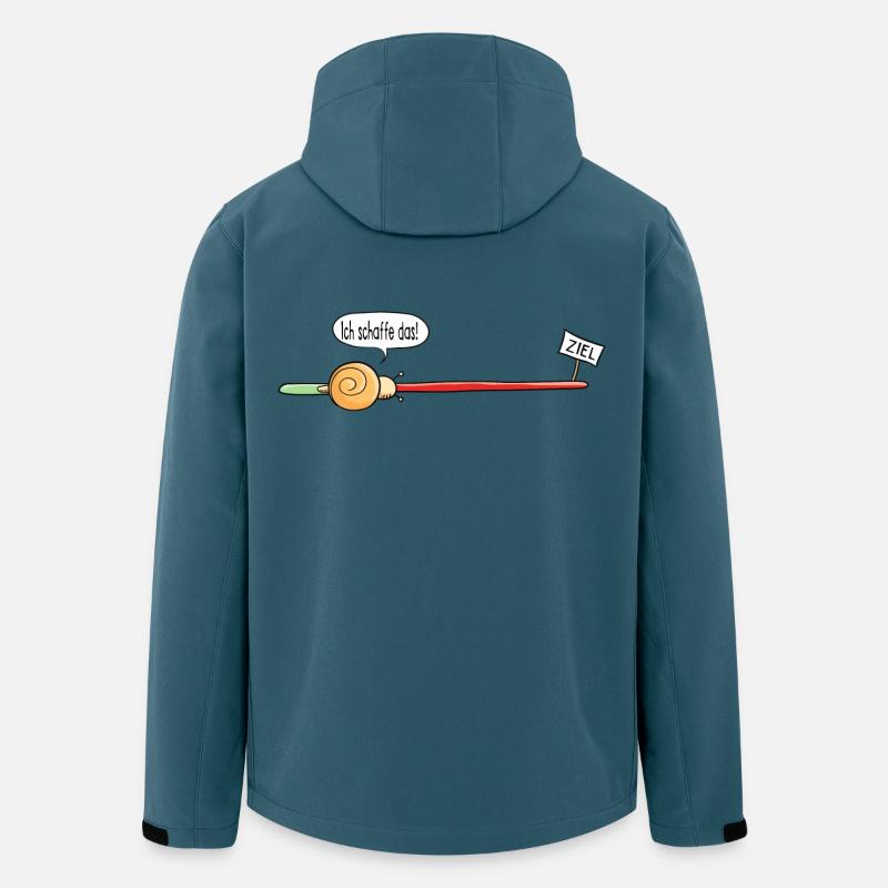 Der Weg ist das Ziel - Schnecke - Comic - Geschenk - Recycelte Männer Softshell-Jacke von Stanley/Stella - Dunkles Petrol
