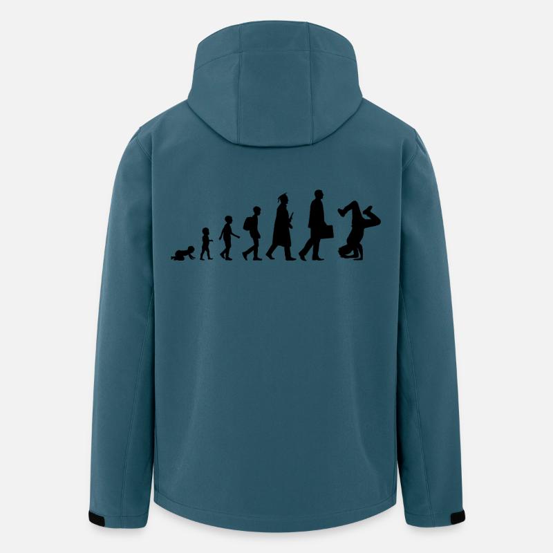 Entwicklung des Breakdance - Recycelte Männer Softshell-Jacke von Stanley/Stella - Dunkles Petrol