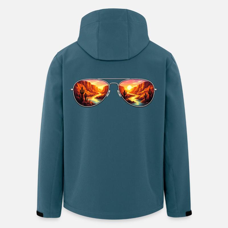 Desert Canyon Sunset Aviator - Recycelte Männer Softshell-Jacke von Stanley/Stella - Dunkles Petrol