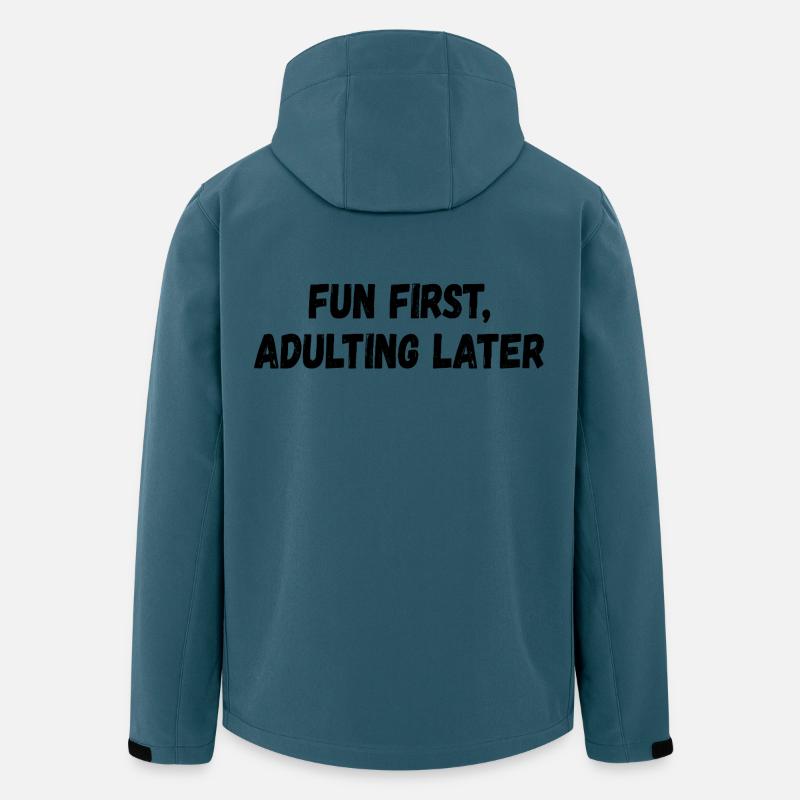 Erst Spaß, später erwachsen - Recycelte Männer Softshell-Jacke von Stanley/Stella - Dunkles Petrol