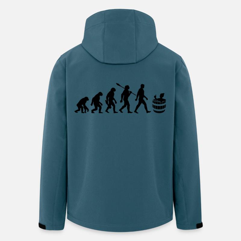 Evolution - Eisbader - Winterbaden - Eisbaden - Recycelte Männer Softshell-Jacke von Stanley/Stella - Dunkles Petrol