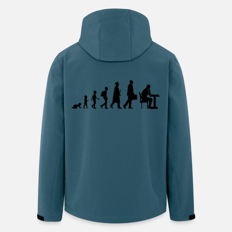Entwicklung des Schachs - Recycelte Männer Softshell-Jacke von Stanley/Stella - Dunkles Petrol