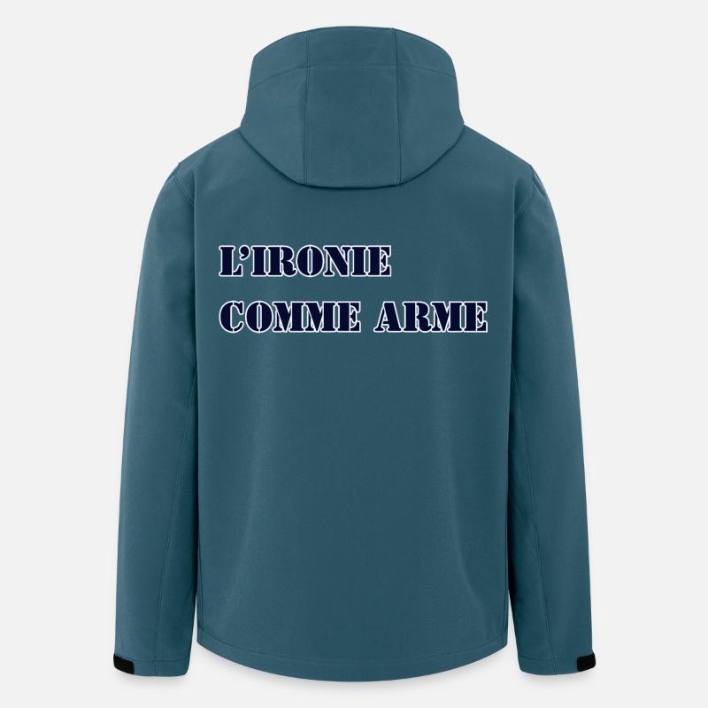IRONIE ALS WAFFE - Recycelte Männer Softshell-Jacke von Stanley/Stella - Dunkles Petrol