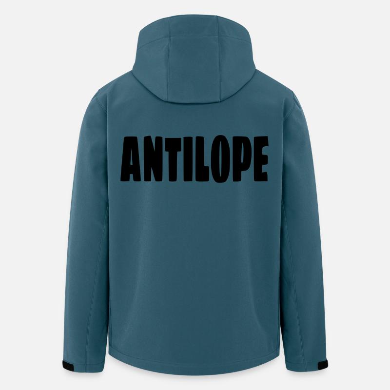 Antilope. Humour en fauteuil roulant # - Veste softshell homme en polyester recyclé Stanley/Stella - bleu pétrole foncé