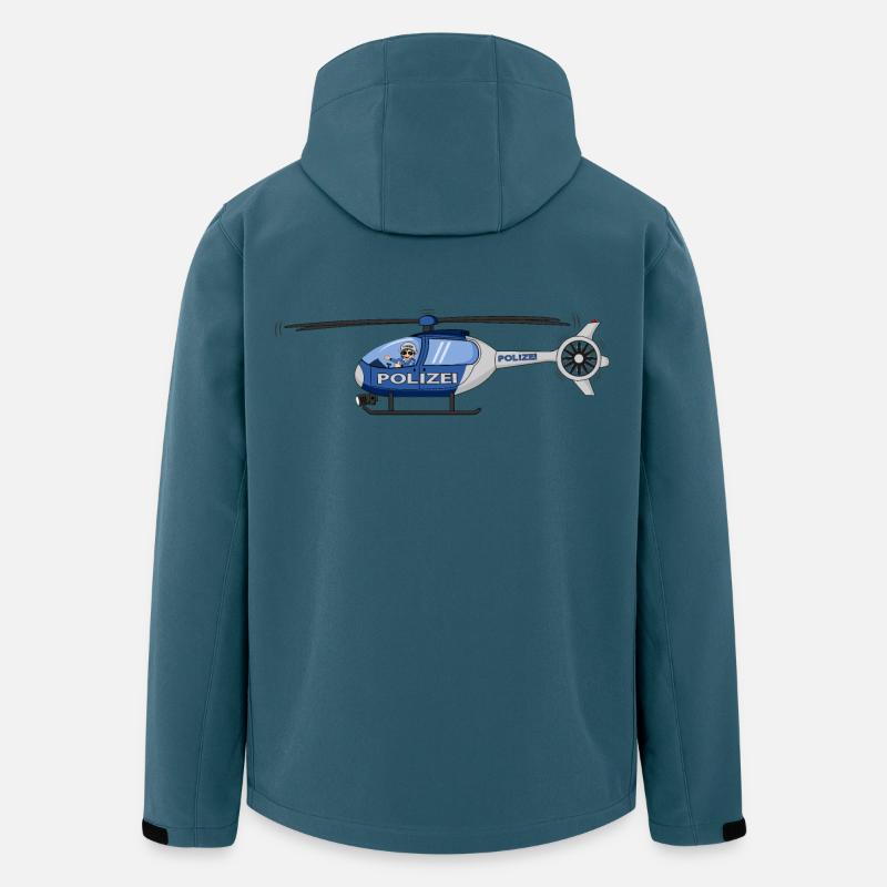 Polizei Hubschrauber Pilot - Recycelte Männer Softshell-Jacke von Stanley/Stella - Dunkles Petrol