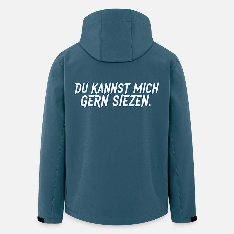 Du kannst mich gern siezen - Recycelte Männer Softshell-Jacke von Stanley/Stella - Dunkles Petrol