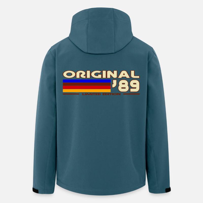 Original 89 Retro Stripes - Veste softshell homme en polyester recyclé Stanley/Stella - bleu pétrole foncé