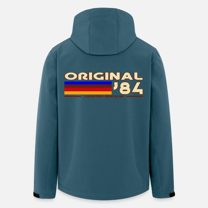 Original 84 Retro Rayures - Veste softshell homme en polyester recyclé Stanley/Stella - bleu pétrole foncé