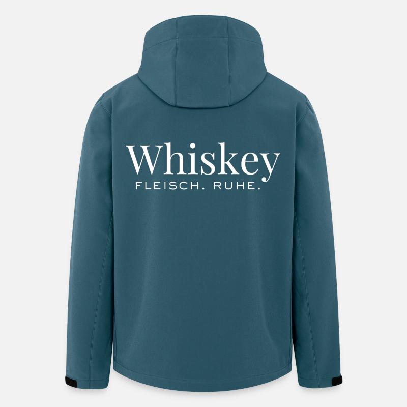 Whiskey & Fleisch – Ruhig genießen - Recycelte Männer Softshell-Jacke von Stanley/Stella - Dunkles Petrol