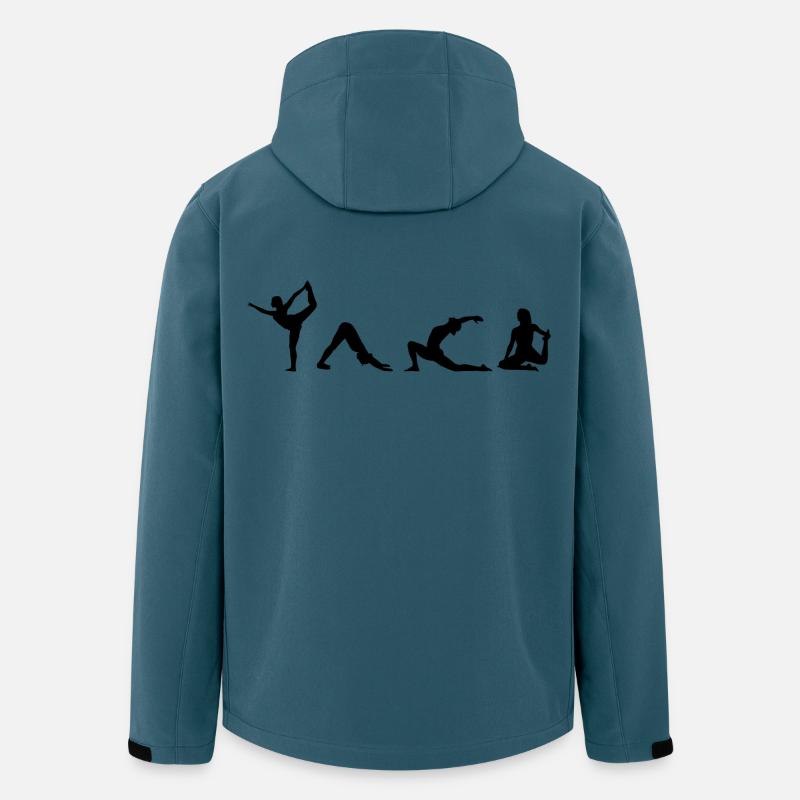 Yogini Zeichnung - Recycelte Männer Softshell-Jacke von Stanley/Stella - Dunkles Petrol