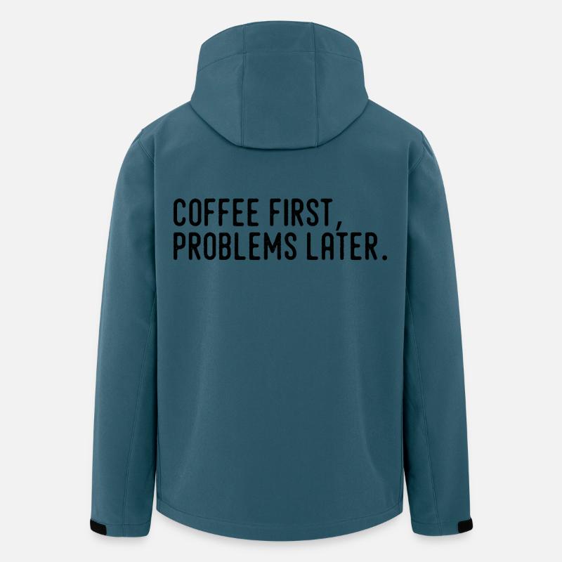 Coffee First Problems Later - Men’s Recycled Softshell Jacket by Stanley/Stella - stargazer