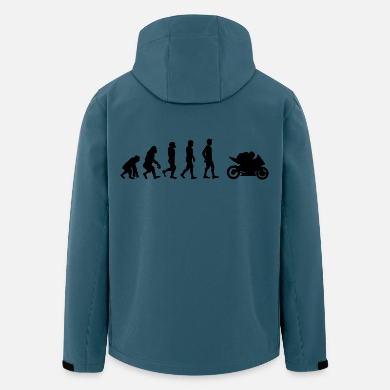 Motorrad Evolution - Recycelte Männer Softshell-Jacke von Stanley/Stella - Dunkles Petrol