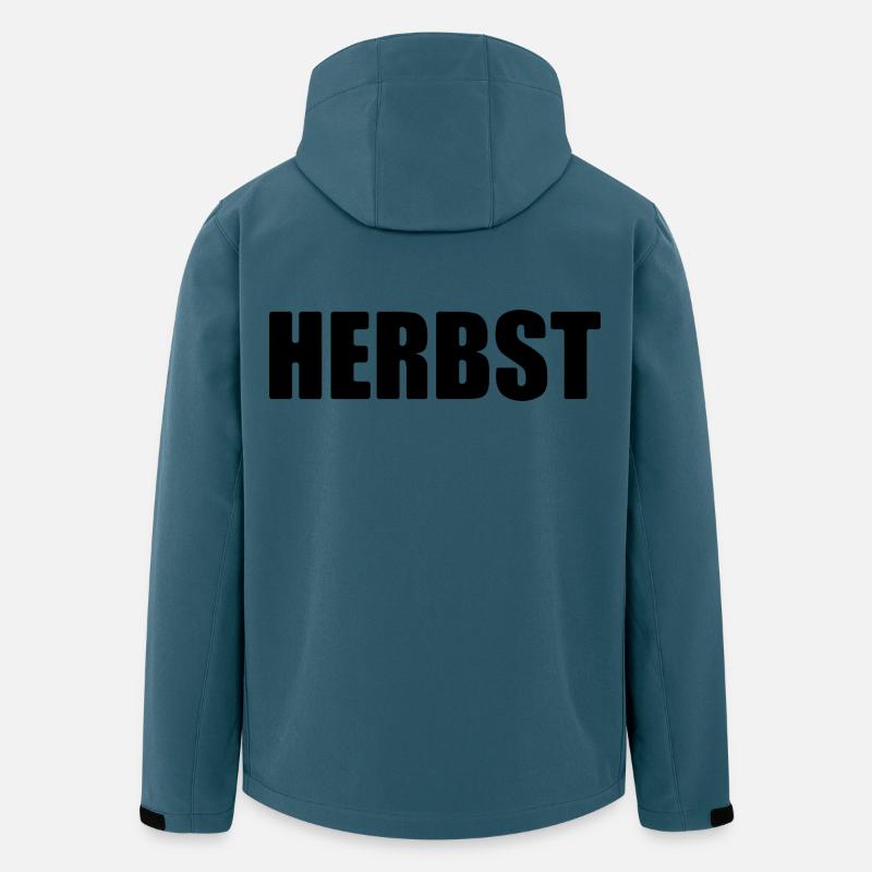Herbst - minimalistisches Design - Recycelte Männer Softshell-Jacke von Stanley/Stella - Dunkles Petrol