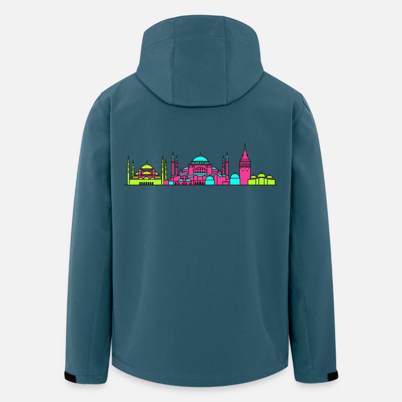 Istanbuler Stadtskyline Hagia Sophia Kunst - Recycelte Männer Softshell-Jacke von Stanley/Stella - Dunkles Petrol