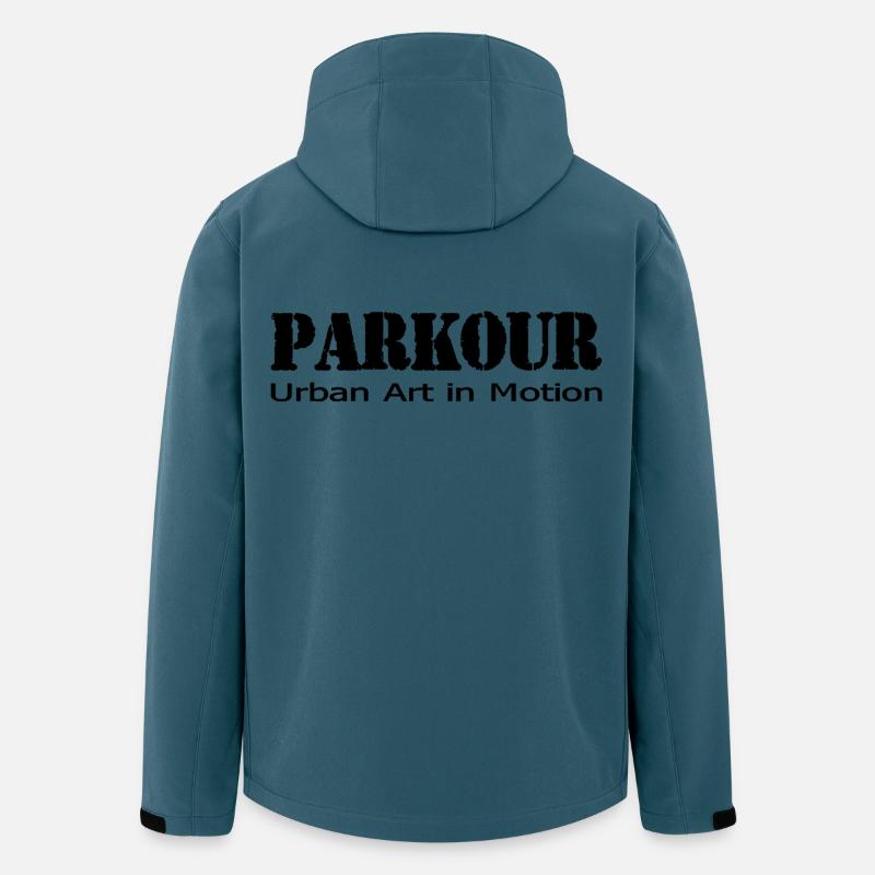 Parkour - Veste softshell homme en polyester recyclé Stanley/Stella - bleu pétrole foncé