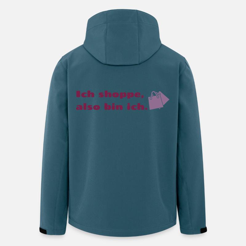 Ich shoppe also bin ich. - Recycelte Männer Softshell-Jacke von Stanley/Stella - Dunkles Petrol