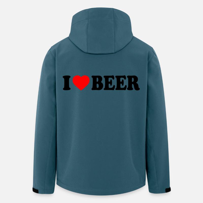 I love beer - Recycelte Männer Softshell-Jacke von Stanley/Stella - Dunkles Petrol