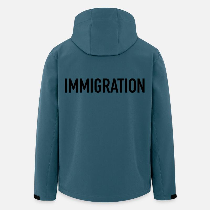 Immigration Typography Statement - Men’s Recycled Softshell Jacket by Stanley/Stella - stargazer