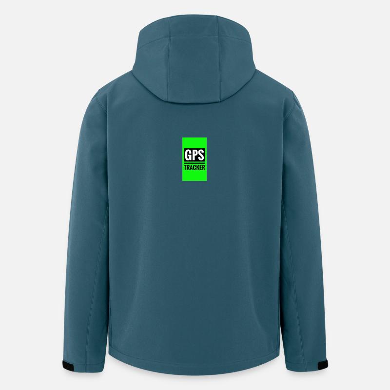 GPS-Tracking-ähnliches Design - Recycelte Männer Softshell-Jacke von Stanley/Stella - Dunkles Petrol