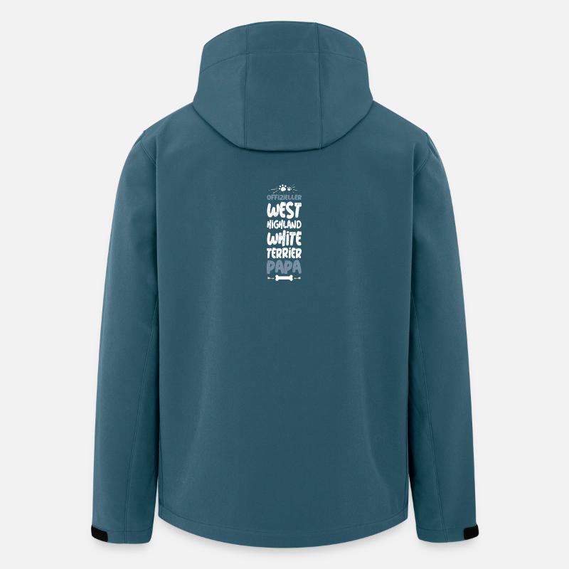 WEST_HIGHLAND_WHITE_TERRIER - Veste softshell homme en polyester recyclé Stanley/Stella - bleu pétrole foncé