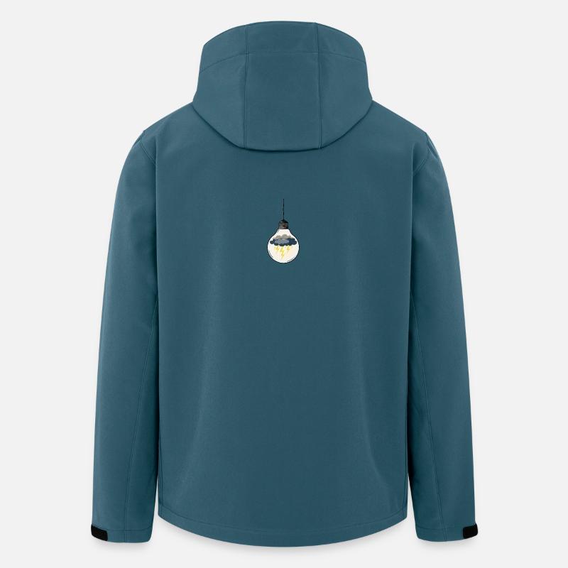 Stürmische Idee in der Glühbirne - Recycelte Männer Softshell-Jacke von Stanley/Stella - Dunkles Petrol