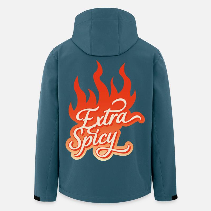 Extra Spicy – Feurige Typografie - Recycelte Männer Softshell-Jacke von Stanley/Stella - Dunkles Petrol