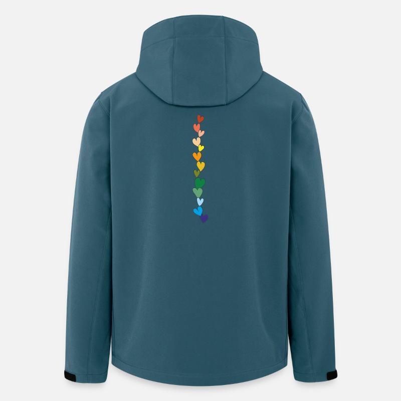herzenkette bunt - Recycelte Männer Softshell-Jacke von Stanley/Stella - Dunkles Petrol