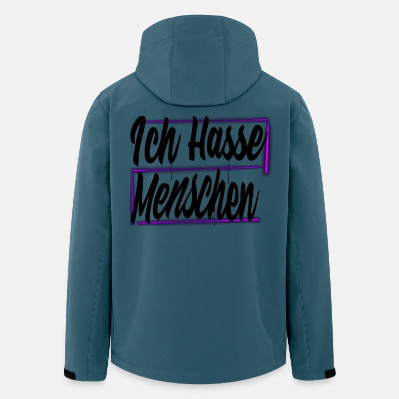 Ich hasse Menschen - Recycelte Männer Softshell-Jacke von Stanley/Stella - Dunkles Petrol