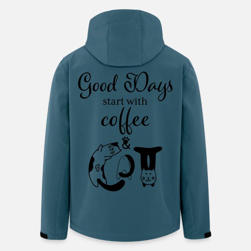 Cat Lover - Recycelte Männer Softshell-Jacke von Stanley/Stella - Dunkles Petrol