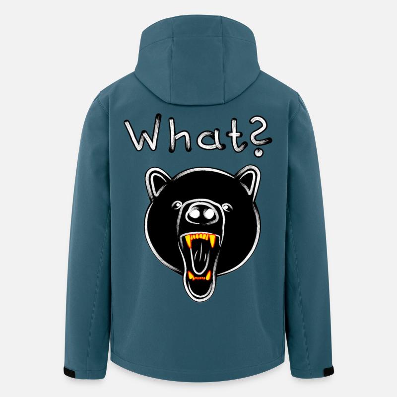 Grizzly Bär mit WHAT? - dunkel - Recycelte Männer Softshell-Jacke von Stanley/Stella - Dunkles Petrol
