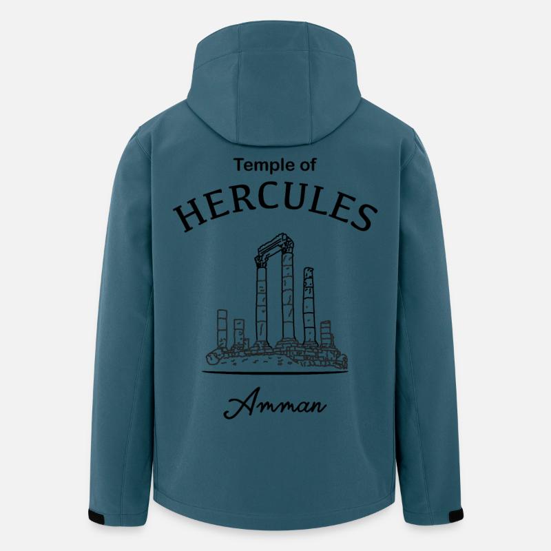 Zitadelle von Amman, Jordanien, Hercules Tempel - Recycelte Männer Softshell-Jacke von Stanley/Stella - Dunkles Petrol