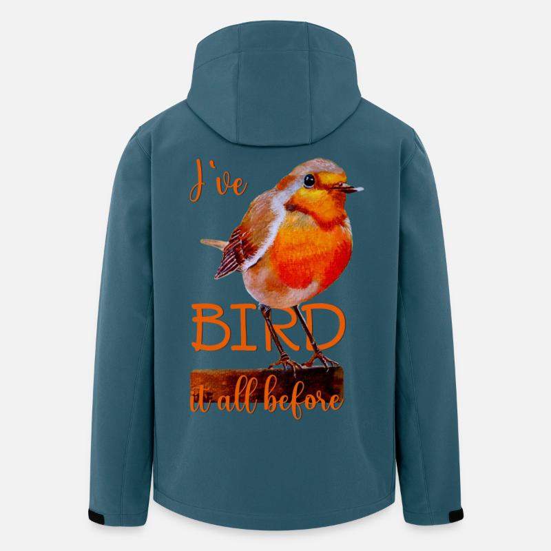 Rotkehlchen süßer Vogel Bird it all before - Recycelte Männer Softshell-Jacke von Stanley/Stella - Dunkles Petrol