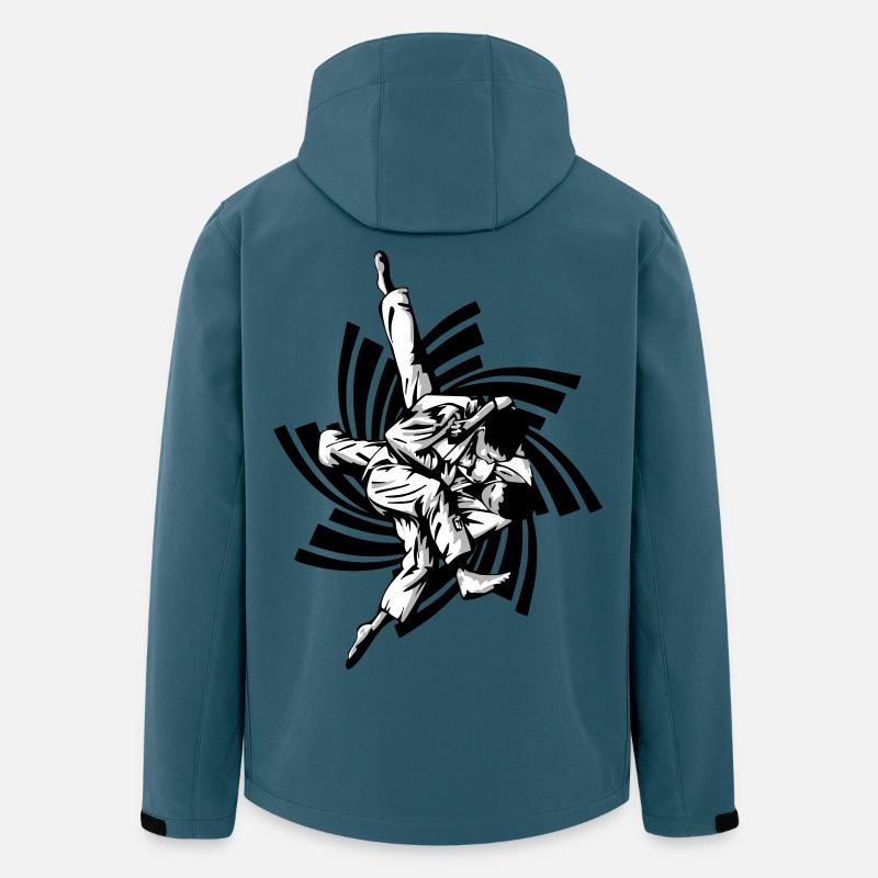 Judo-Griff - Recycelte Männer Softshell-Jacke von Stanley/Stella - Dunkles Petrol