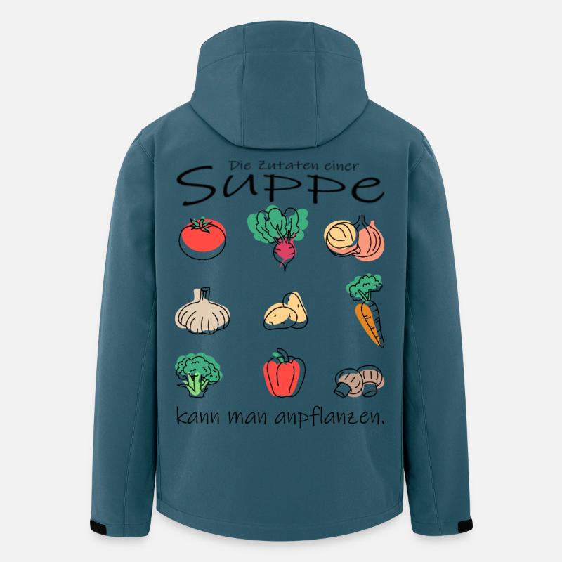 Gemüse Suppe - Recycelte Männer Softshell-Jacke Discoverer von Stanley/Stella - Dunkles Petrol