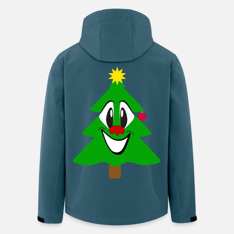 Lachender Weihnachtsbaum Cartoon - Recycelte Männer Softshell-Jacke von Stanley/Stella - Dunkles Petrol