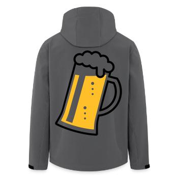 Maßkrug (Bier / Bierseidel / Bierglas / R /// 2C)  - Recycelte Männer Softshell-Jacke von Stanley/Stella - Dunkles Petrol - Hinten - AI Model Male 185 light (185cm)