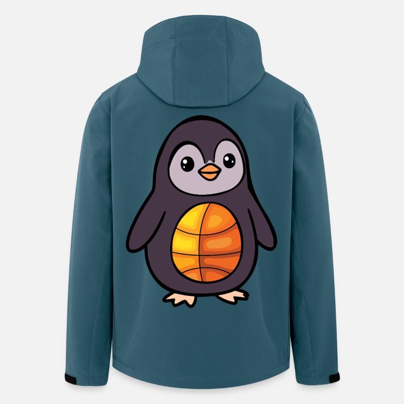 Pinguine Kinder Basketball - Recycelte Männer Softshell-Jacke von Stanley/Stella - Dunkles Petrol