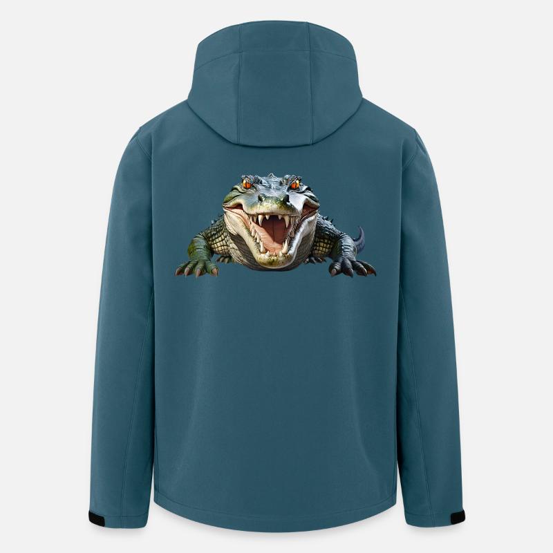 Krokodil - Recycelte Männer Softshell-Jacke von Stanley/Stella - Dunkles Petrol