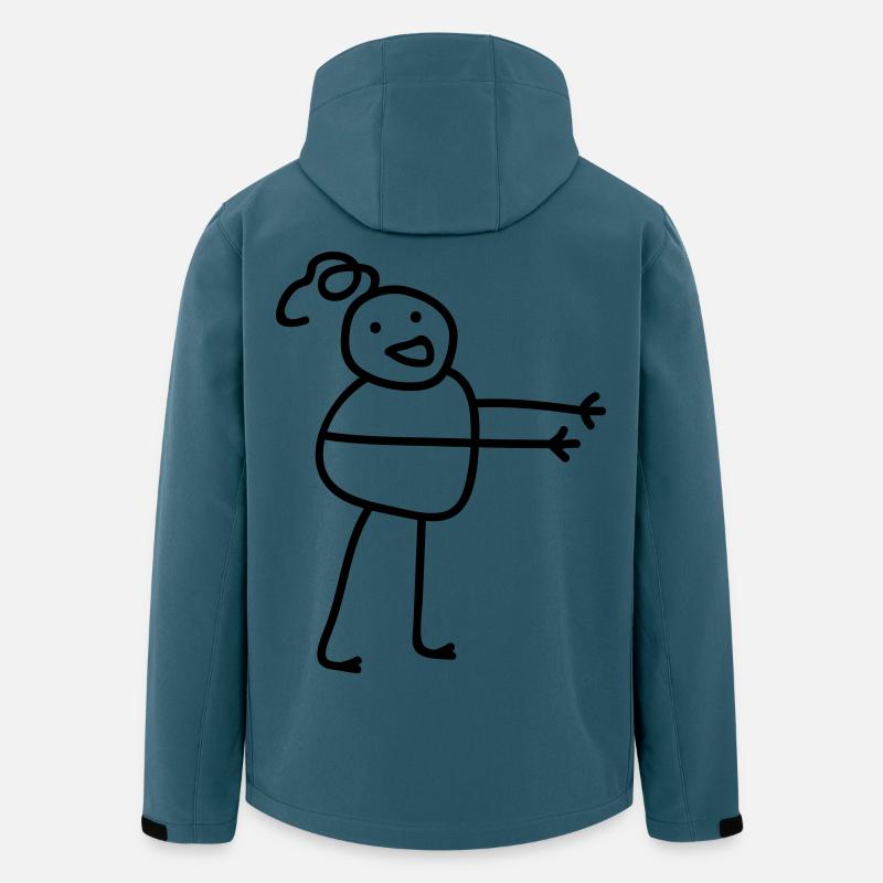 Hugging Man - Recycelte Männer Softshell-Jacke von Stanley/Stella - Dunkles Petrol