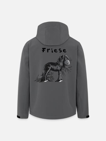 Niedliches Friesenpferd - Recycelte Männer Softshell-Jacke von Stanley/Stella - Dunkles Petrol